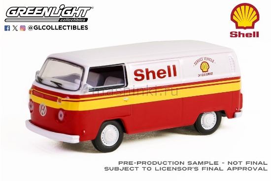 Изображение GREENLIGHT 1/64 VW T2 Van Shell Service 1979 white/red/yellow