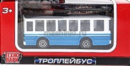 Изображение ТЕХНОПАРК Транспорт городской: троллейбус 7,5 см в коробке