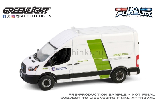 Изображение GREENLIGHT 1/64 FORD Transit LWB High Roof U.S.Customs and Border Protection Border Patrol (Таможенная и пограничная служба США) 2020