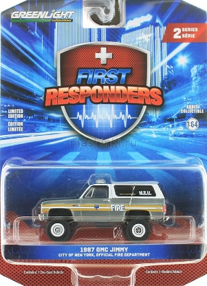 Изображение GREENLIGHT 1/64 GMC Jimmy New York City Fire Department (FDNY)  Medical Equipment Unit  M.E.U. (пожарный) 1987