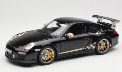 Изображение NOREV 1/18 PORSCHE 911 GT3 RS Coupe (997 II) 2009 black/gold metallic