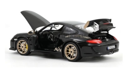 Изображение NOREV 1/18 PORSCHE 911 GT3 RS Coupe (997 II) 2009 black/gold metallic