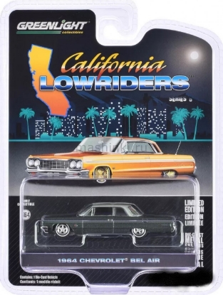 Изображение GREENLIGHT 1/64 CHEVROLET Bel Air 1964 dark gray metallic/silver metallic