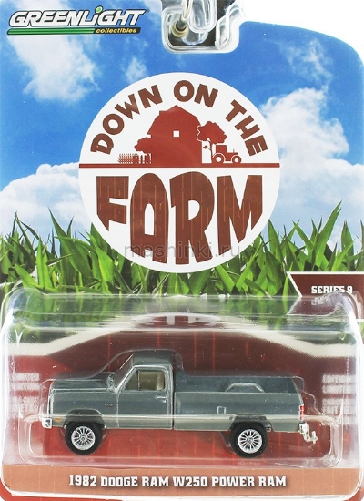 Изображение GREENLIGHT 1/64 DODGE Ram W250 Power Ram пикап 1982 medium seaspray green metallic