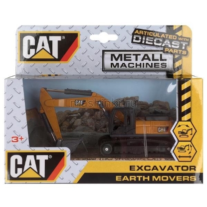 Изображение ТЕХНОПАРК CAT Экскаватор 14 см желтый