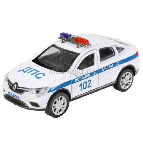 Изображение ТЕХНОПАРК RENAULT Arkana Полиция 12 см (свет, звук) белый