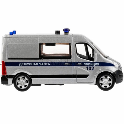 Изображение ТЕХНОПАРК RENAULT Master Полиция 14 см (свет, звук) серебристый