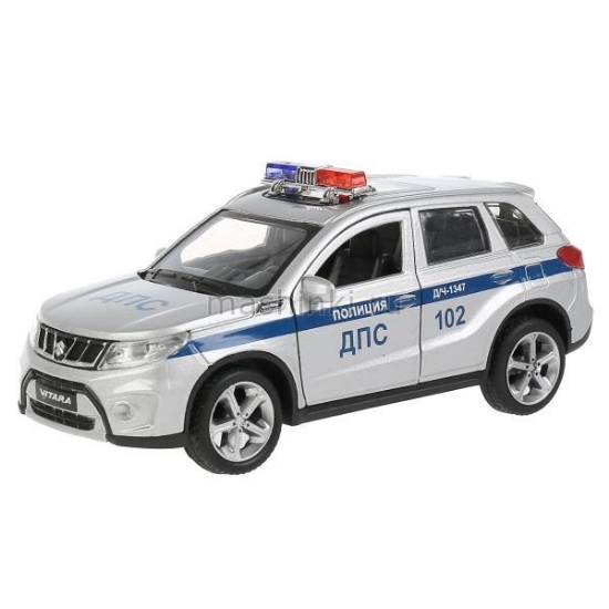Изображение ТЕХНОПАРК SUZUKI Vitara Полиция 12 см серебристый