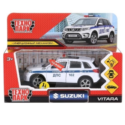 Изображение ТЕХНОПАРК SUZUKI Vitara Полиция 12 см (свет, звук) белый