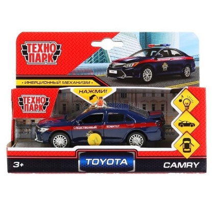 Изображение ТЕХНОПАРК TOYOTA Camry Следственный комитет 12 см (свет, звук) синий откр. коробка