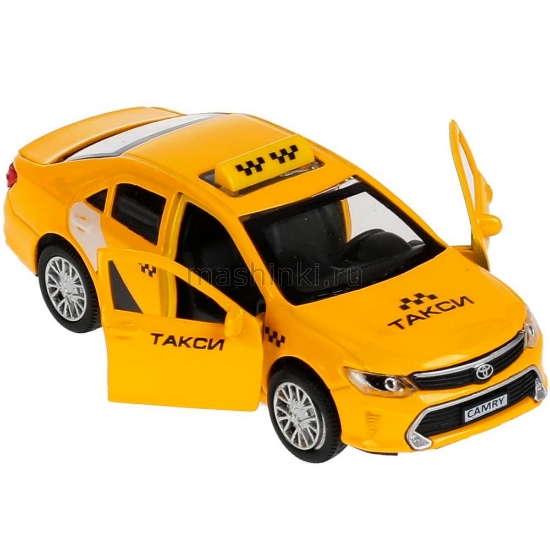 Изображение ТЕХНОПАРК TOYOTA Camry такси 12 см (свет, звук) желтый