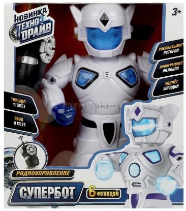 Изображение R/C ТЕХНОДРАЙВ Робот-Супербот (свет, звук, р/у) кор. 25,5х29,1х12 см