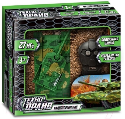 Изображение R/C ТЕХНОДРАЙВ Танк р/у камуфляж хаки