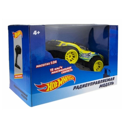 Изображение R/C HOT WHEELS 1/24 Машина 18 см р/у ПВХ-корпус желтый