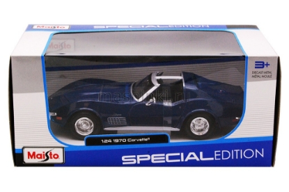 Изображение MAISTO 1/24 CHEVROLET Corvette 1970 blue/синий