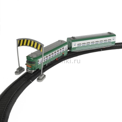 Изображение Ж/Д ИГРАЕМ ВМЕСТЕ Междугородняя электричка 280 см (свет, звук) зеленый