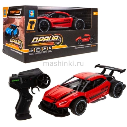 Изображение R/C ДРАЙВ 1/24 Спорткар металл-корпус р/у желтый