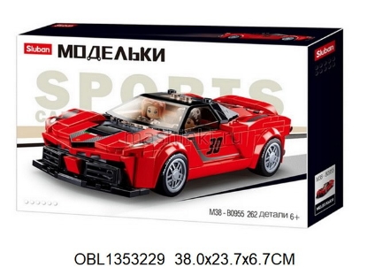 Изображение Конструктор SLUBAN Машинка с фигурками 262 деталей