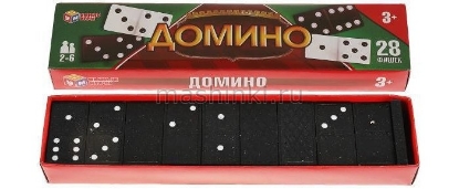 Изображение ИГРАЕМ ВМЕСТЕ Домино 28 фишек в коробке