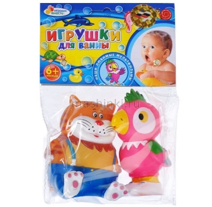 Изображение Пластизоль ИГРАЕМ ВМЕСТЕ Игр. д/ванны СОЮЗМУЛЬТФИЛЬМ Кеша+Кот