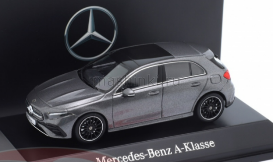 Изображение DEALER MODEL-SPARK 1/43 MERCEDES-BENZ A-Klasse (W177) AMG Line 2018 grey metallic