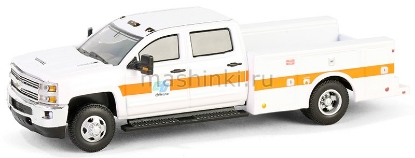 Изображение GREENLIGHT 1/64 CHEVROLET Silverado HD 3500 Service Bed эвакуатор CalTrans (California Department of Transportation) 2016 white/yellow