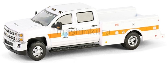 Изображение GREENLIGHT 1/64 CHEVROLET Silverado HD 3500 Service Bed эвакуатор CalTrans (California Department of Transportation) 2016 white/yellow