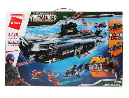 Изображение Конструктор BRICK Подводная лодка с фигурками 1196 деталей