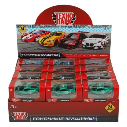 Изображение ТЕХНОПАРК Гоночные машины металл. 7,5 см в ассорт.