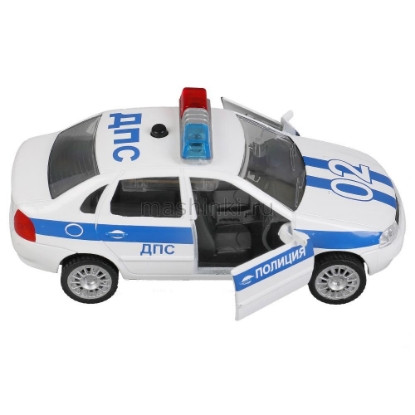 Изображение ТЕХНОПАРК 1/32 LADA Kalina Полиция ДПС 12,5 см (свет, звук) белый