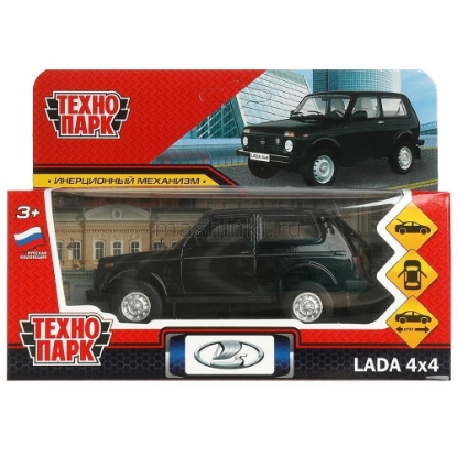 Изображение ТЕХНОПАРК LADA 4X4 (ВАЗ-2121 НИВА) 12 см черный