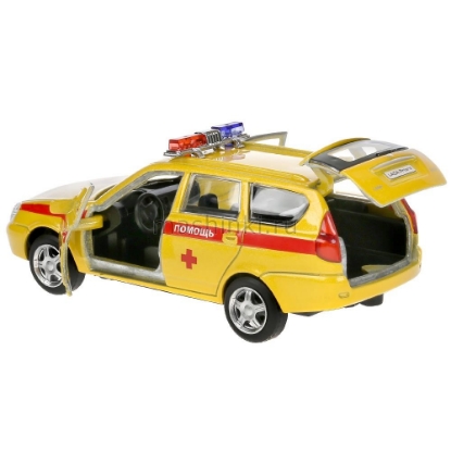 Изображение ТЕХНОПАРК LADA 2171 Priora универсал Реанимация 12 см (свет, звук) желтый