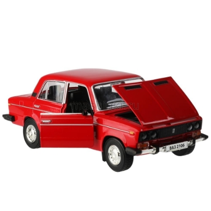 Изображение ТЕХНОПАРК 1/24 ВАЗ-2106 LADA 18,5 см (свет, звук) красный