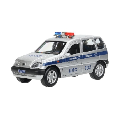 Изображение ТЕХНОПАРК LADA 4x4 (ВАЗ-2121 НИВА) Полиция 12 см серебристый