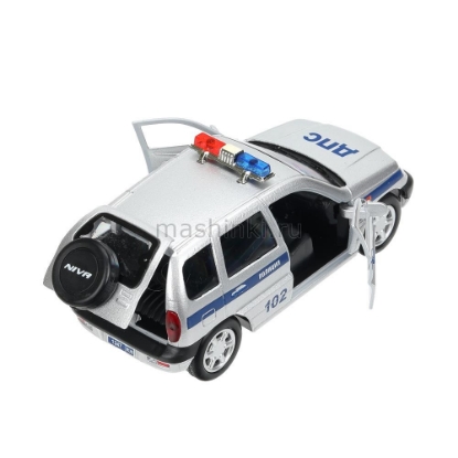 Изображение ТЕХНОПАРК LADA 4x4 (ВАЗ-2121 НИВА) Полиция 12 см серебристый