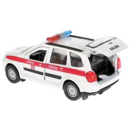 Изображение ТЕХНОПАРК LADA Kalina Cross универсал Скорая помощь 12 см белый