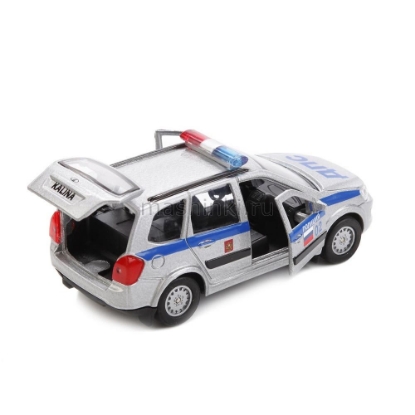 Изображение ТЕХНОПАРК LADA Kalina Cross Полиция 12 см серебристый
