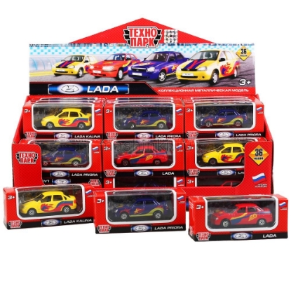 Изображение ТЕХНОПАРК LADA Priora седан+LADA Kalina Спорт металл. 7,5 см в ассорт.
