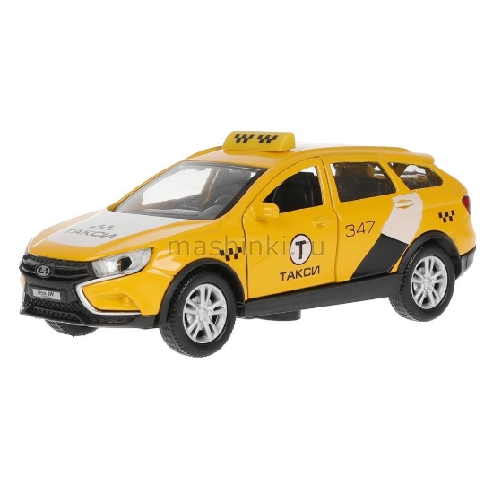 Изображение ТЕХНОПАРК LADA Vesta SW Cross такси 12 см (свет, звук) желтый