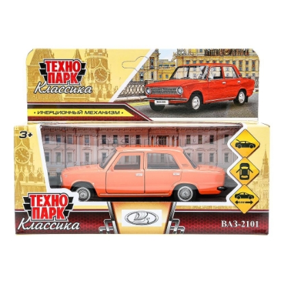 Изображение ТЕХНОПАРК ВАЗ-2101 ЖИГУЛИ 12 см оранжевый