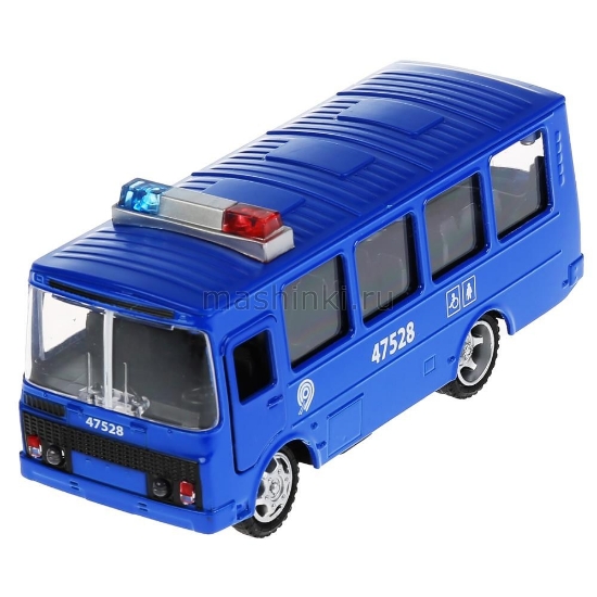 Изображение ТЕХНОПАРК Автобус ПАZ-3205 14 см (свет, звук) синий
