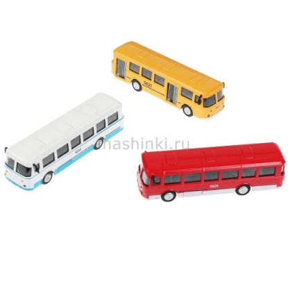 Изображение ТЕХНОПАРК Автобус Л#АЗ-677 15 см металл. в ассорт. б/коробки