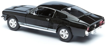 Изображение MAISTO 1/18 FORD Mustang Fastback 1967 (4/4) black/черный