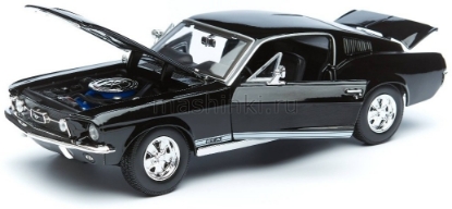 Изображение MAISTO 1/18 FORD Mustang Fastback 1967 (4/4) black/черный