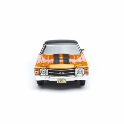 Изображение MAISTO 1/18 CHEVROLET Chevelle SS454 1971 Sport Coupe (4/4) orange/оранжевый