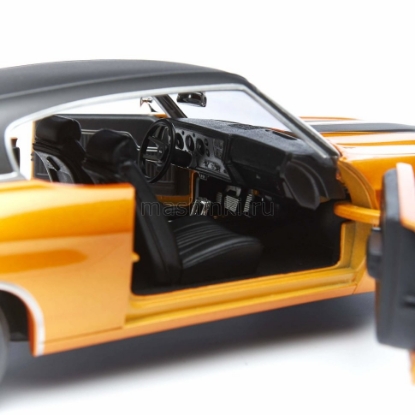 Изображение MAISTO 1/18 CHEVROLET Chevelle SS454 1971 Sport Coupe (4/4) orange/оранжевый