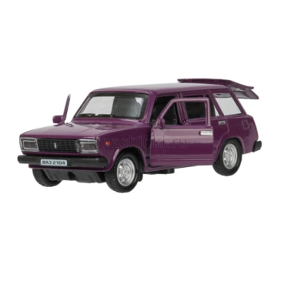 Изображение ТЕХНОПАРК ВАЗ-2104 ЖИГУЛИ 12 см фиолетовый (баклажан)