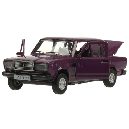 Изображение ТЕХНОПАРК ВАЗ-2107 ЖИГУЛИ 12 см фиолетовый (баклажан)