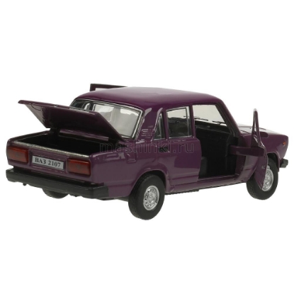 Изображение ТЕХНОПАРК ВАЗ-2107 ЖИГУЛИ 12 см фиолетовый (баклажан)