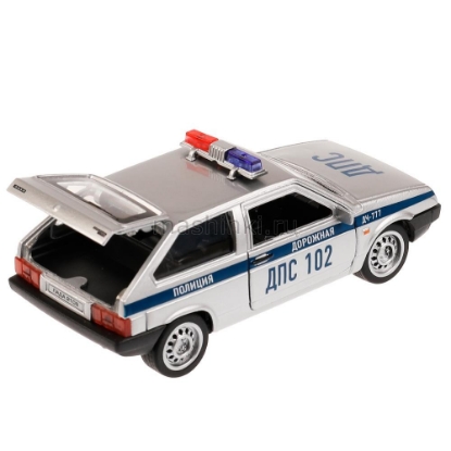 Изображение ТЕХНОПАРК ВАЗ-2108 LADA Спутник Полиция 12 см (свет, звук) серебристый